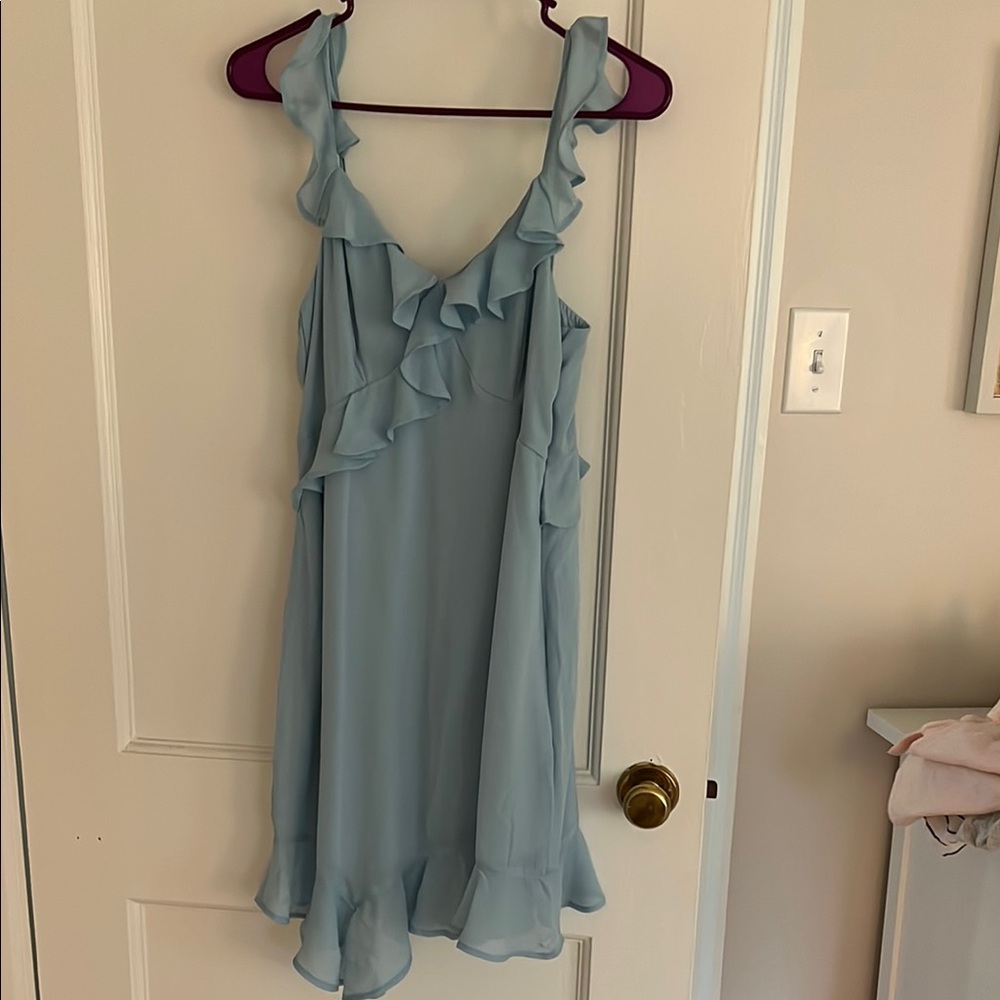 Light Blue Ruffle Dress